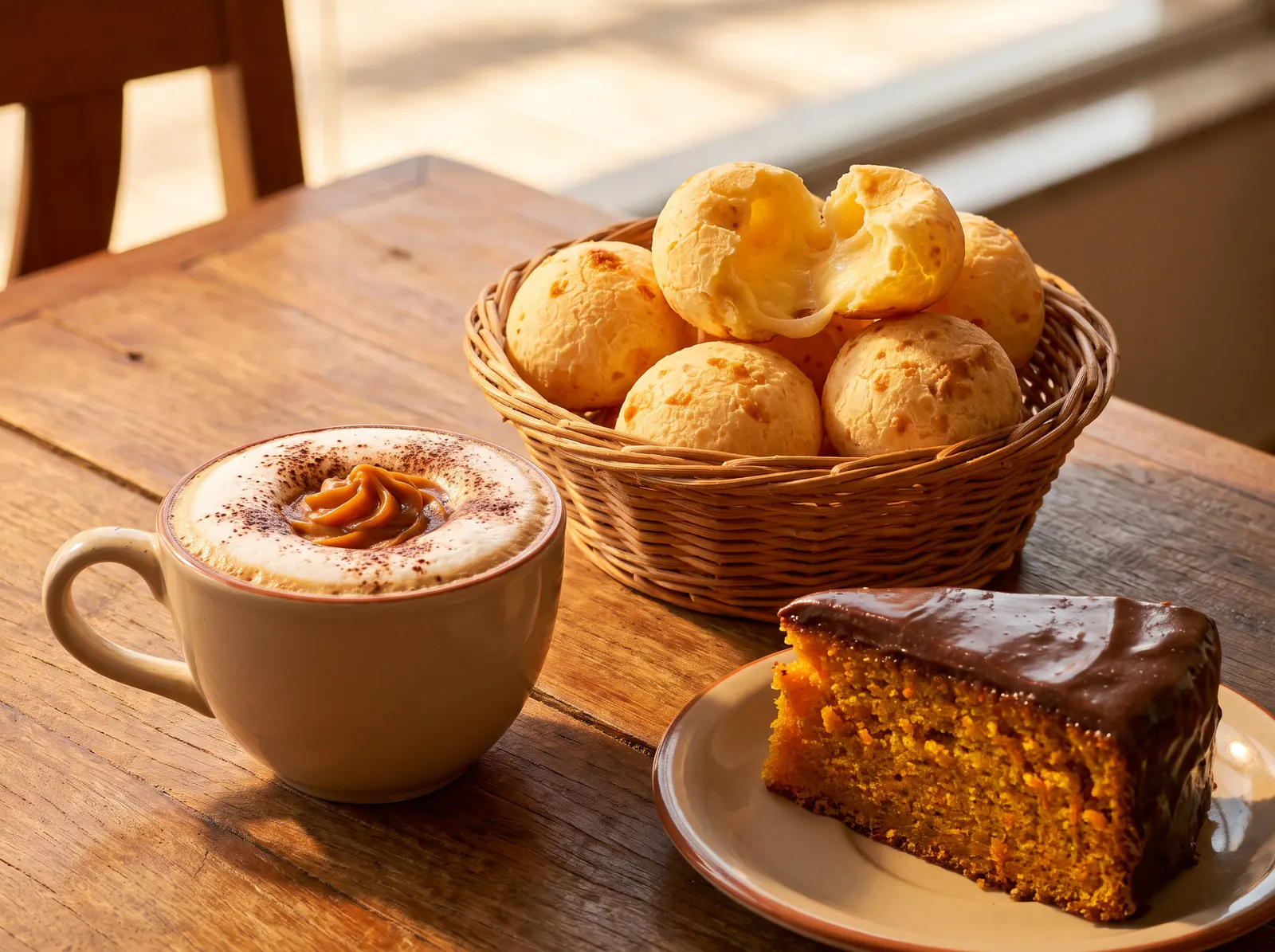 Pausa pro café: Cafeteria, Tapiocas, Vitrine de doces, Milk shakes
