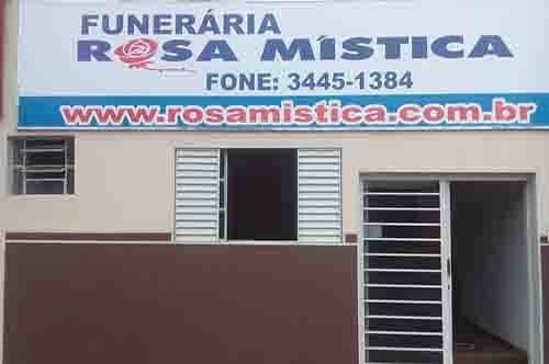 Fachada da Funerária Rosa Mística em Américo de Campos