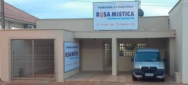 Fachada da Funerária Rosa Mística em Riolândia
